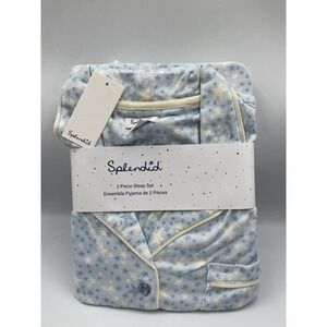 Splendid 2-Piece Sleep Set Women Small Blue Starry Sky Toss Print Pillowsoft NWT